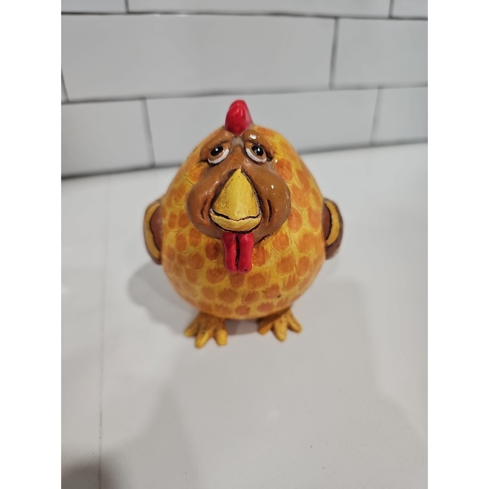 Chicken Gourd by Vicki Thomas Folk Art Americana Vintage Farmhouse Enesco 1990s